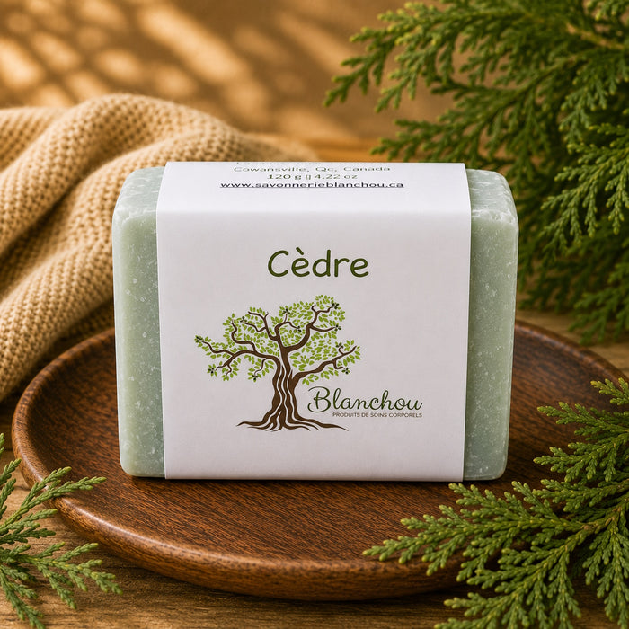 Soap with organic cedar (thuja) essential oil